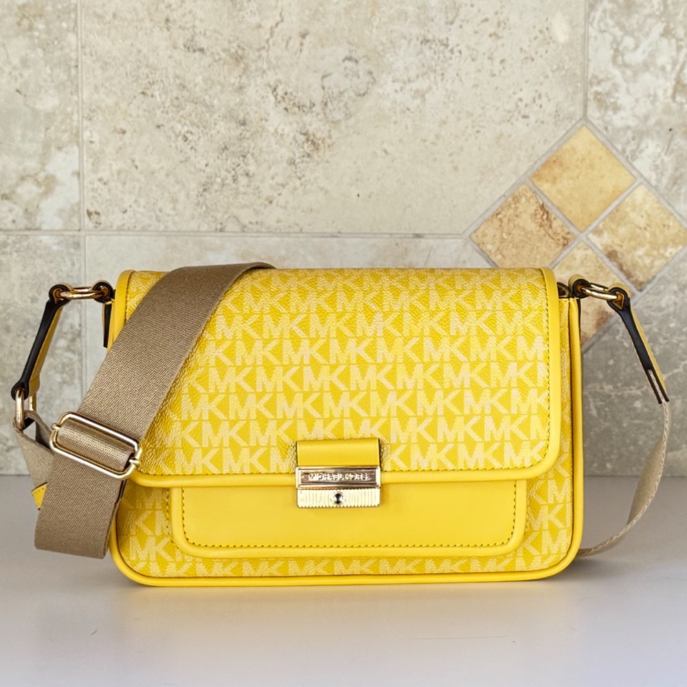Michael Kors Bradshaw MK Yellow Crossbody Bag